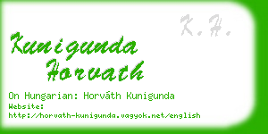 kunigunda horvath business card