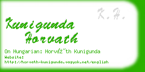 kunigunda horvath business card